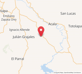 Map of Nuevo Vicente Guerrero (El Chichonal), Chiapas