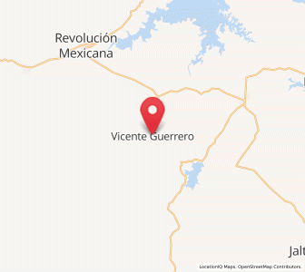 Map of Nuevo Vicente Guerrero, Chiapas