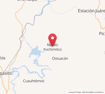 Map of Nuevo Xochimilco, Chiapas
