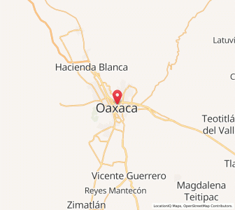 Map of Oaxaca de Juárez, Oaxaca