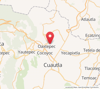 Map of Oaxtepec, Morelos