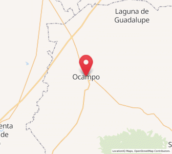 Map of Ocampo, Guanajuato