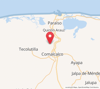 Map of Occidente 4ta. Sección, Tabasco