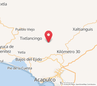Map of Ocotillo, Guerrero
