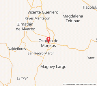 Map of Ocotlán de Morelos, Oaxaca