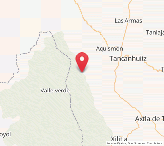 Map of Octujub o Campeche, San Luis Potosí