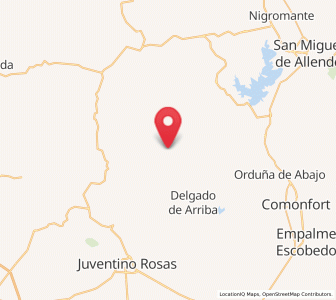 Map of Ojo de Agua de García, Guanajuato