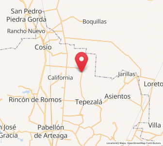 Map of Ojo de Agua de los Montes, Aguascalientes
