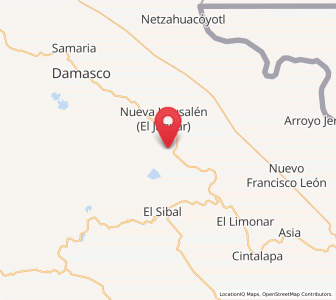 Map of Ojo de Agua, Chiapas