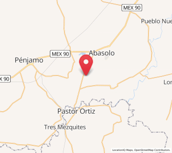 Map of Ojos de Agua, Guanajuato