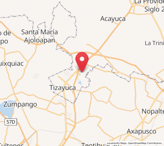 Map of Olmos, Hidalgo