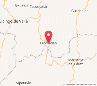Map of Olomatlán, Puebla
