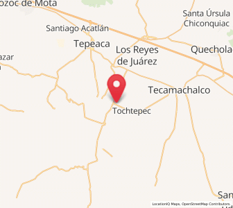 Map of Ometepec, Puebla