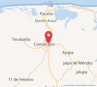 Map of Oriente 1ra. Sección (Santo Domingo), Tabasco