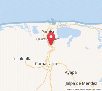 Map of Oriente 1ra. Sección, Tabasco
