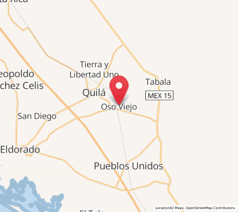 Map of Oso Viejo, Sinaloa