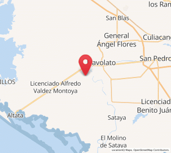 Map of Otameto, Sinaloa