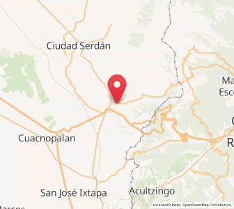 Map of Otilio Montaño, Puebla