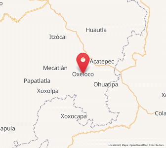 Map of Oxeloco, Hidalgo