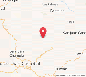 Map of Oxinam, Chiapas