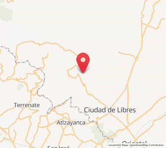Map of Oyametepec, Puebla
