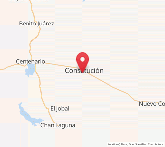 Map of Pablo García, Campeche