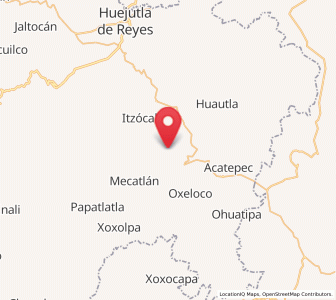 Map of Pahactla, Hidalgo