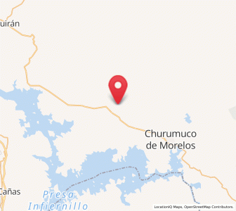 Map of Palma de Huaro, Michoacán