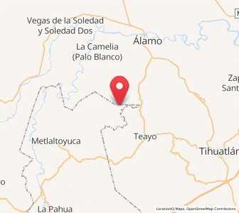 Map of Palma Real de Adentro, Puebla