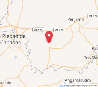Map of Palo Verde, Guanajuato