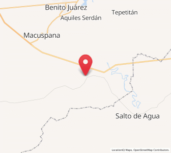 Map of Palomas, Tabasco
