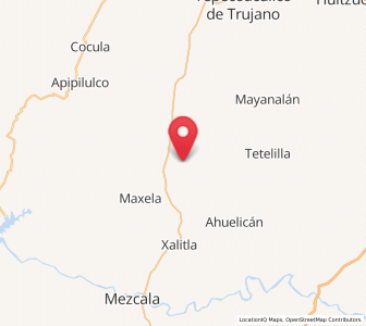 Map of Palula, Guerrero