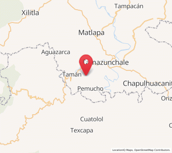 Map of Papatlaco Santiago, San Luis Potosí