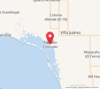 Map of Paredón Colorado, Sonora