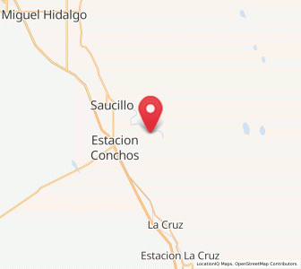 Map of Parritas, Chihuahua