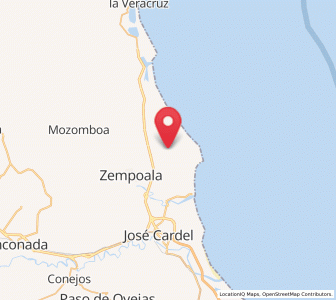 Map of Paso de Doña Juana, Veracruz