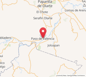 Map of Paso de Valencia, Veracruz