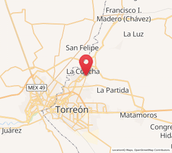 Map of Paso del Aguila, Coahuila