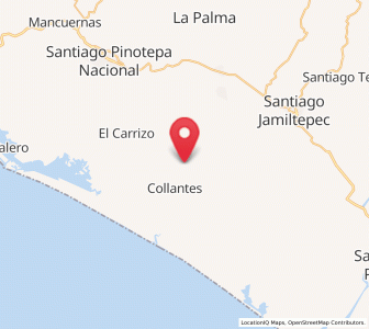 Map of Paso del Jiote, Oaxaca