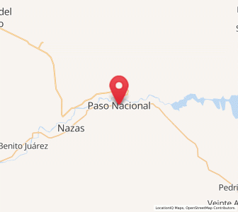 Map of Paso Nacional, Durango