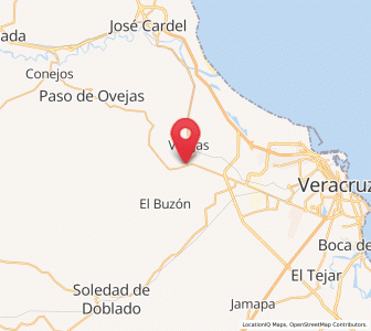 Map of Paso San Juan, Veracruz