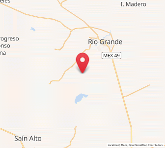 Map of Pastelera, Zacatecas