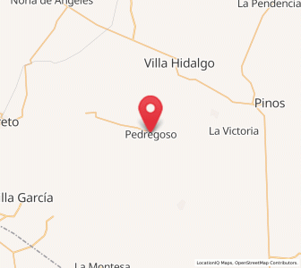 Map of Pedregoso, Zacatecas