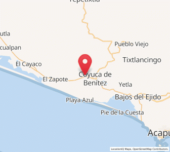 Map of Pénjamo, Guerrero