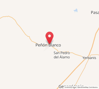 Map of Peñón Blanco, Durango