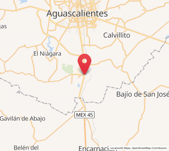 Map of Peñuelas (El Cienegal), Aguascalientes