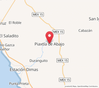 Map of Piaxtla de Abajo, Sinaloa