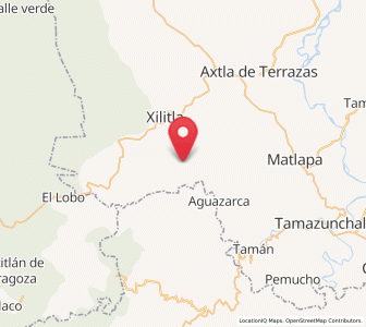 Map of Pilateno, San Luis Potosí