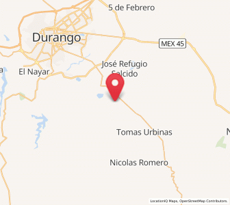 Map of Plan de Ayala, Durango