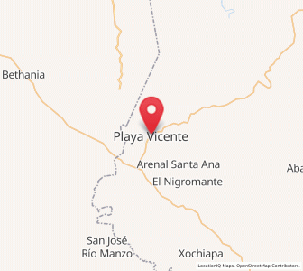Map of Playa Vicente, Veracruz